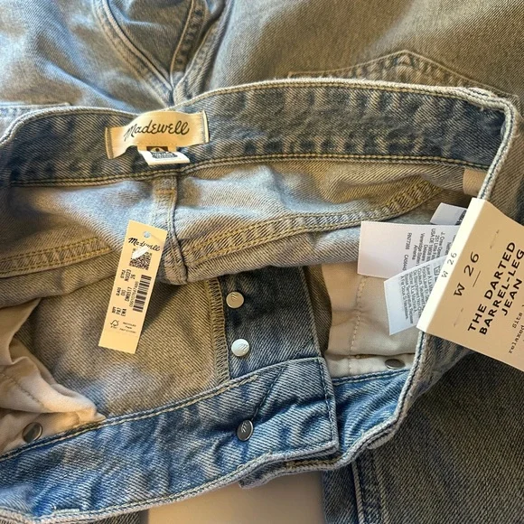 NWT Madewell The Darted Barrel Leg Jeans | Size 26 - Picture 10 of 15